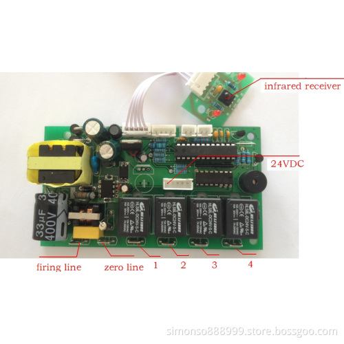 Output 24VDC Fireplace Remote Control Mainboard Parameters and Functions